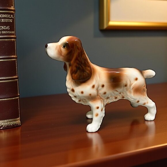 Vintage Lefton Springer Spaniel Dog Figurine - Picture 1 of 6